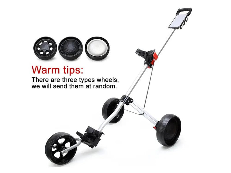 Loveliving PMG 3-Wheel Golf Trundler Three Wheel Golf Trundler Foldable Cart for Golf Bags