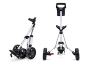 Loveliving PMG 3-Wheel Golf Trundler Three Wheel Golf Trundler Foldable Cart for Golf Bags