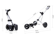 Loveliving PMG 3-Wheel Golf Trundler Three Wheel Golf Trundler Foldable Cart for Golf Bags
