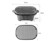 Loveliving Cast Iron Cast Iron Hibachi Grill Tabletop Charcoal Grill Cast Iron Tabletop Hibachi Grill For Outdoor Cooking