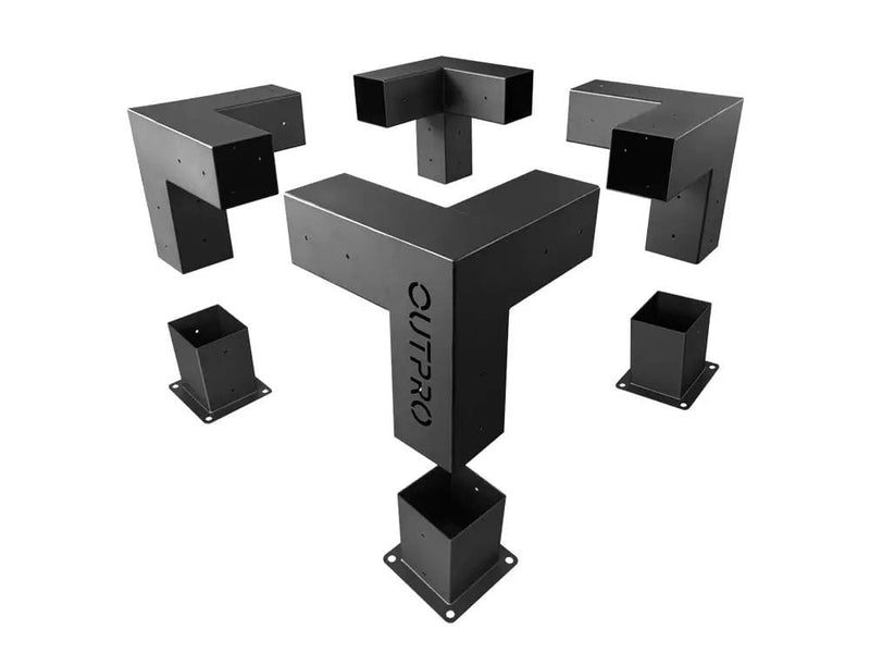 Loveliving OUTPRO Aluminum Single Pergola Bracket Kit OUTPRO Aluminum Single Pergola Bracket Kit