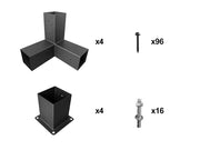 Loveliving OUTPRO Aluminum Single Pergola Bracket Kit OUTPRO Aluminum Single Pergola Bracket Kit