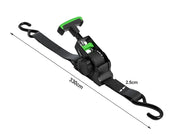 Loveliving Sports & Outdoor Automatic Retractable Tie Down Straps-Pair Retractable Cargo Tie Down Straps With Ratchet Buckles