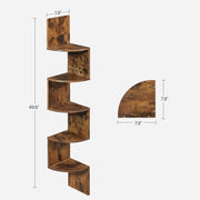 The Shopsite Home-living VASAGLE Floating Corner Shelf - 5-Tier VASAGLE Floating Corner Shelf - 5-Tier