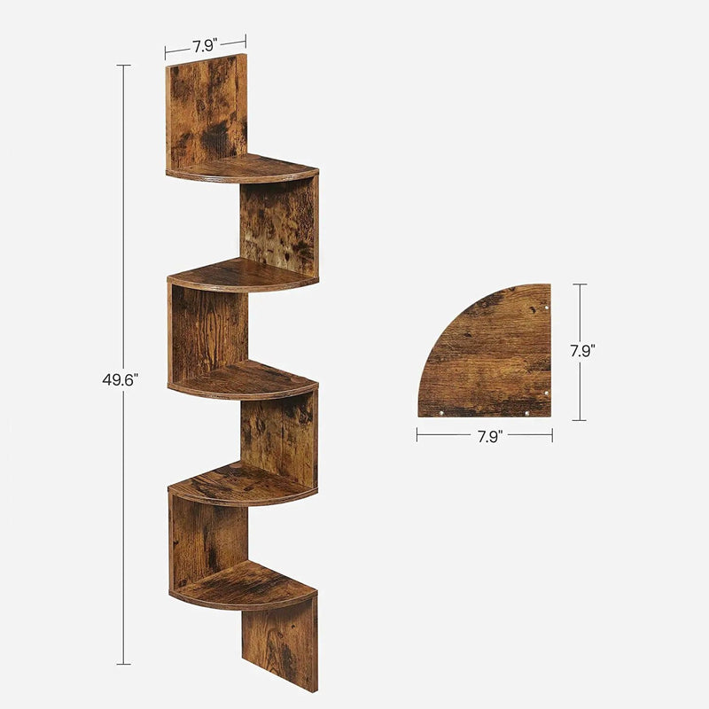 The Shopsite Home-living VASAGLE Floating Corner Shelf - 5-Tier VASAGLE Floating Corner Shelf - 5-Tier