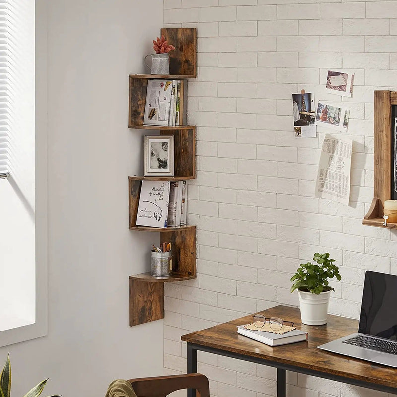 The Shopsite Home-living VASAGLE Floating Corner Shelf - 5-Tier VASAGLE Floating Corner Shelf - 5-Tier