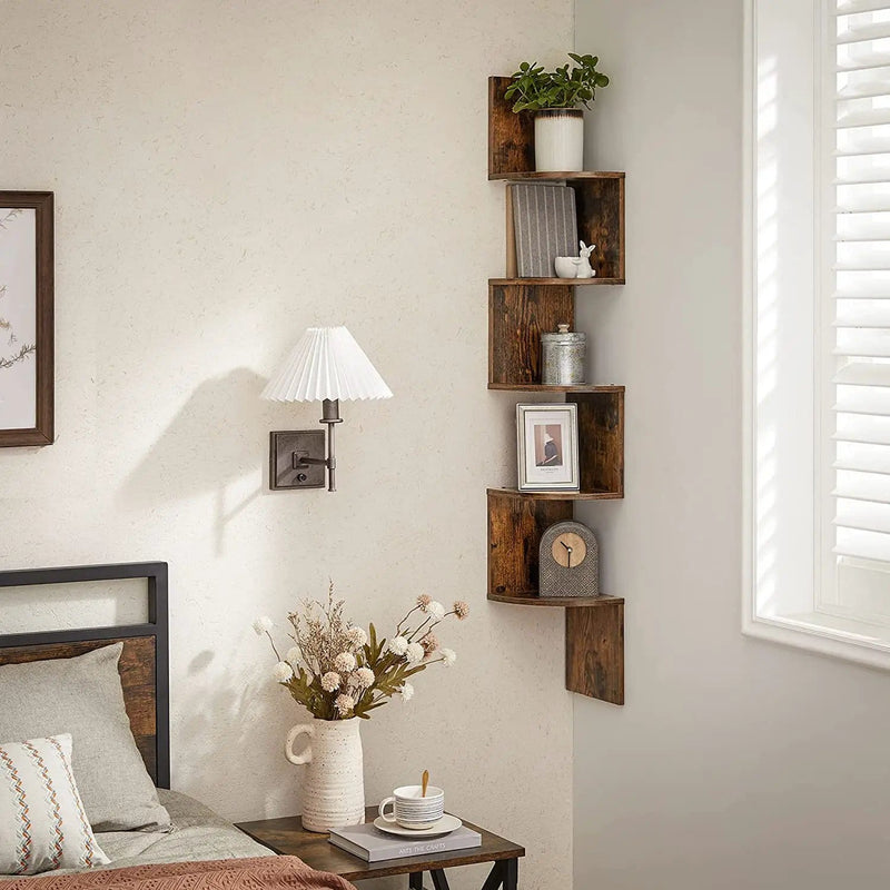 The Shopsite Home-living VASAGLE Floating Corner Shelf - 5-Tier VASAGLE Floating Corner Shelf - 5-Tier