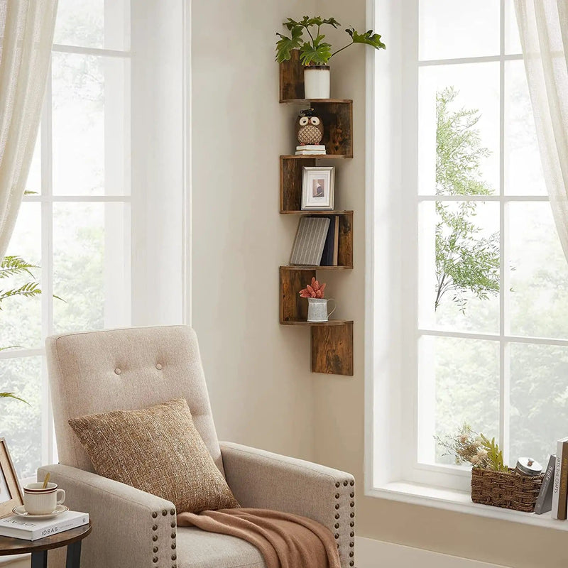The Shopsite Home-living VASAGLE Floating Corner Shelf - 5-Tier VASAGLE Floating Corner Shelf - 5-Tier