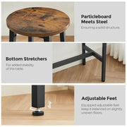 The Shopsite HOME-LIVING Modern Bar Table Stool Set Greige Black VASAGLE Modern Bar Table Stool Set Greige Black VASAGLE