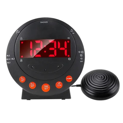 Deafquip Alarm Clock LED Flashing Vibrating Alarm Clock with Bed Shaker (Clearance) LED Flashing Vibrating Alarm Clock with Bed Shaker (Clearance)