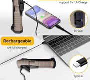 g8buynz Rechargeable LED Work Light Automotive Foldable USB Portable Flashlight Rechargeable LED Work Light Automotive Foldable USB Portable Flashlight