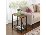 The Shopsite Home-living VASAGLE Brown End Table with Mesh Shelf VASAGLE Brown End Table with Mesh Shelf