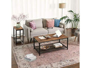 The Shopsite Home-living VASAGLE Brown End Table with Mesh Shelf VASAGLE Brown End Table with Mesh Shelf