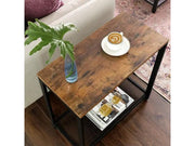 The Shopsite Home-living VASAGLE Brown End Table with Mesh Shelf VASAGLE Brown End Table with Mesh Shelf