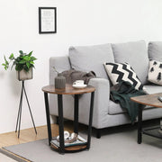 The Shopsite Home-living VASAGLE Side Table End Table Rustic Brown and Black VASAGLE Side Table End Table Rustic Brown and Black