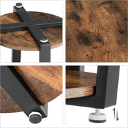 The Shopsite Home-living VASAGLE Side Table End Table Rustic Brown and Black VASAGLE Side Table End Table Rustic Brown and Black