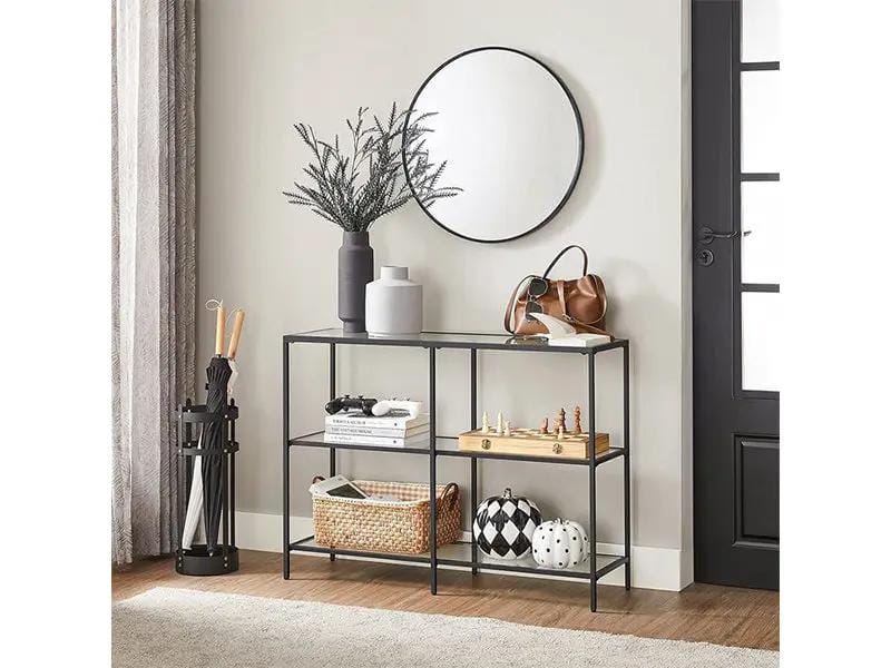 The Shopsite Home-living 3 Tier Console Table Frame Sofa Table Black 3 Tier Console Table Frame Sofa Table Black