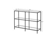 The Shopsite Home-living 3 Tier Console Table Frame Sofa Table Black 3 Tier Console Table Frame Sofa Table Black