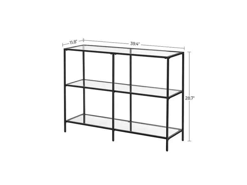 The Shopsite Home-living 3 Tier Console Table Frame Sofa Table Black 3 Tier Console Table Frame Sofa Table Black