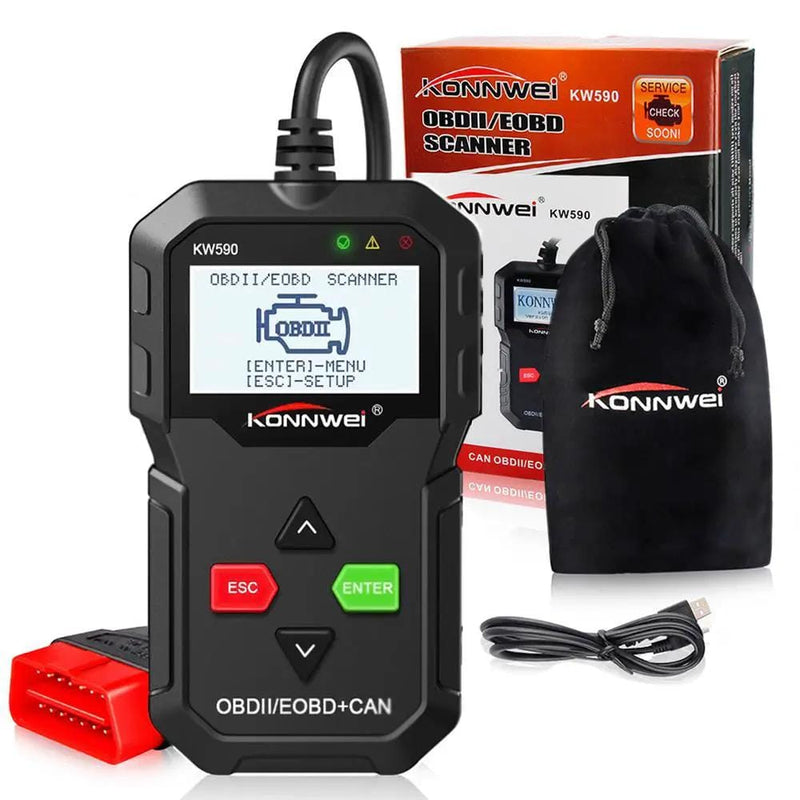 KONNWEI KW590 OBDII Diagnostic Scanner Vehicle Engine Diagnosis Code Reader – view 1