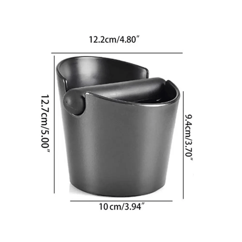 Coffee Waste Container Grinds Knock Box Tamper Tube Bin Black Bucket – view 5