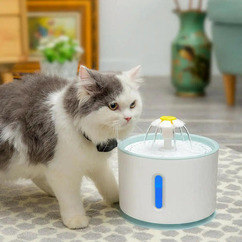 salelink.co.nz Unbranded Electric Pet Water Fountain 2.4L Electric Pet Water Fountain 2.4L USB Cat Dog Dispenser