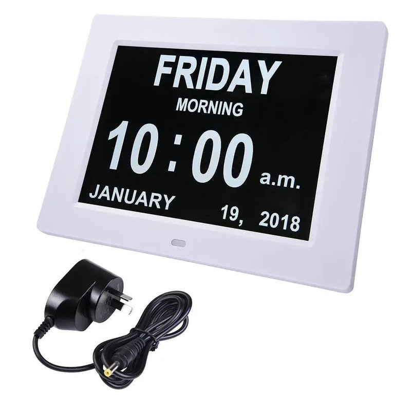 8" Dementia Calendar Clock Digital Alarm Clock – view 1