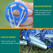 Fishing Net Quick Throw Mono Nylon Mesh Drawstring Chain Bottom Spread – view 8