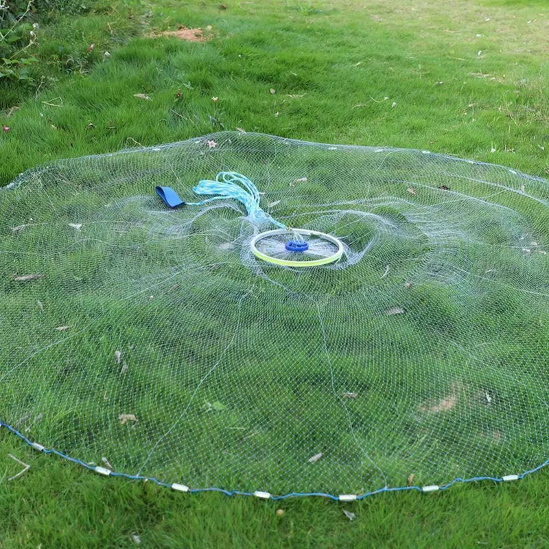 Fishing Net Quick Throw Mono Nylon Mesh Drawstring Chain Bottom Spread – view 5