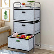 4 Tier Drawer Storage Rack Box Cabinet Organiser Shelf – view 3