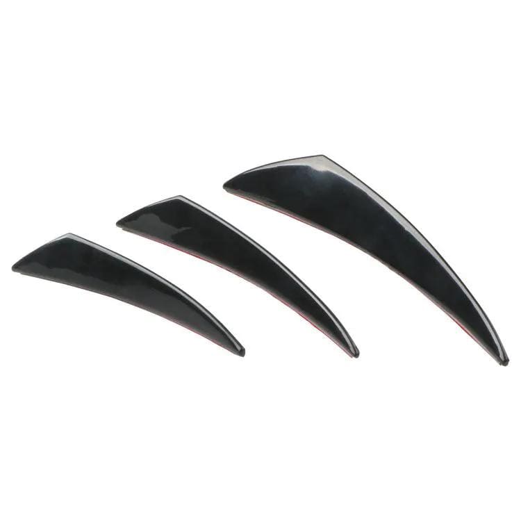 6Pcs Car Front Bumper Lip Splitter Fins Body Spoiler Canards Refit - Black – view 6