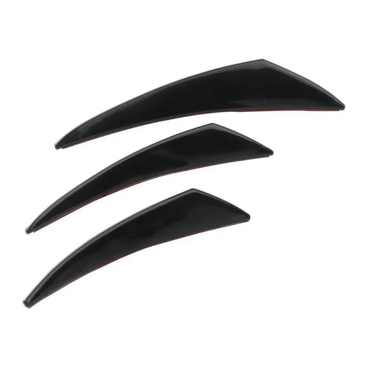 6Pcs Car Front Bumper Lip Splitter Fins Body Spoiler Canards Refit - Black – view 7