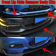 Universal Gloss Black Car Front Bumper Protector Lip Kit – view 6
