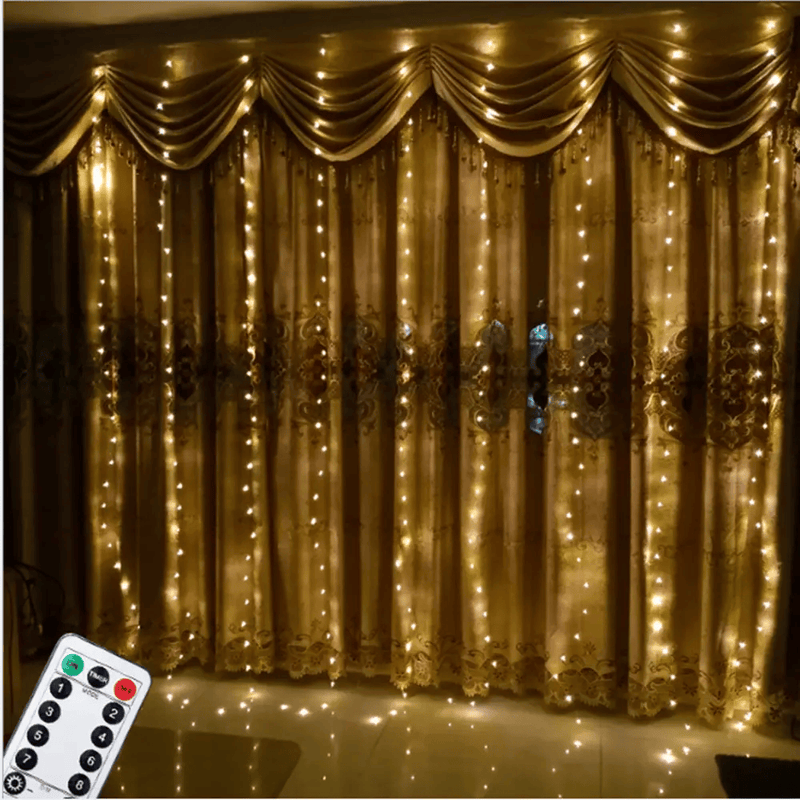 300 LED Curtain String Fairy Light Christmas Light – view 7