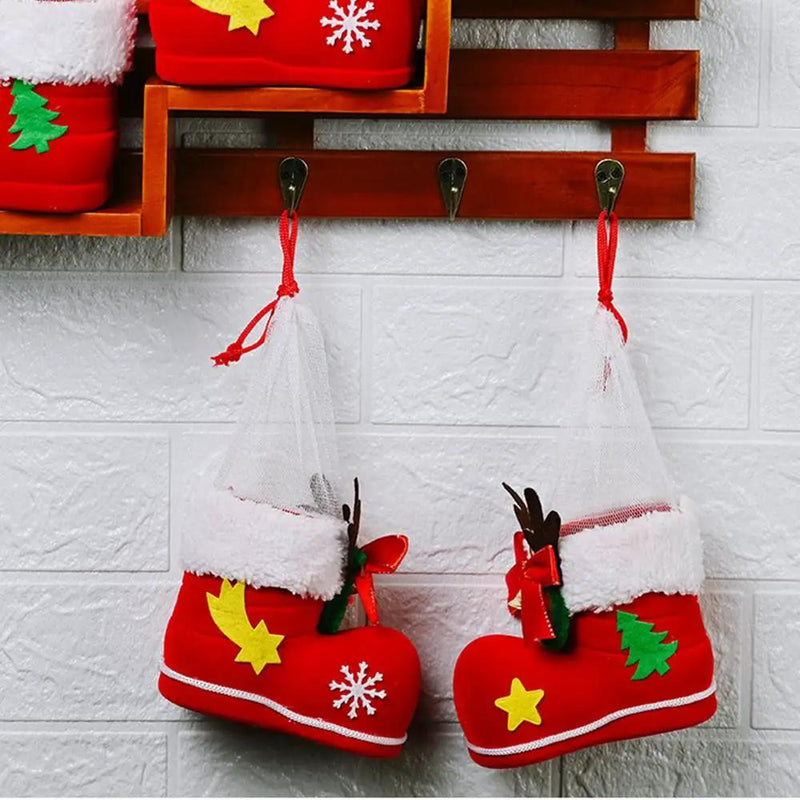 2pcs Christmas Decorations Children Gifts Candy Boots Gift Box – view 4