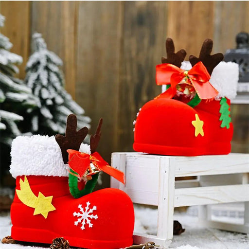 2pcs Christmas Decorations Children Gifts Candy Boots Gift Box – view 2