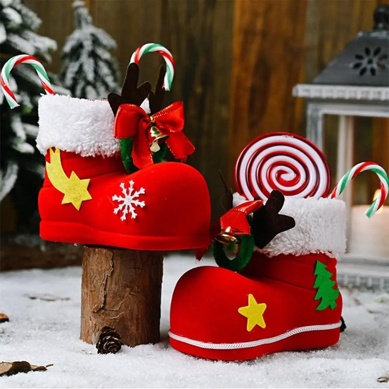 2pcs Christmas Decorations Children Gifts Candy Boots Gift Box – view 6