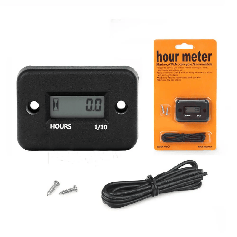 salelink.co.nz Unbranded Motorcycle Hour Meter Inductive Waterproof Hour Meter For Motorcycle ATV