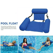salelink.co.nz Unbranded Floating Water Hammock Pool Float Blue Inflatable Water Hammock Pool Float With Backrest