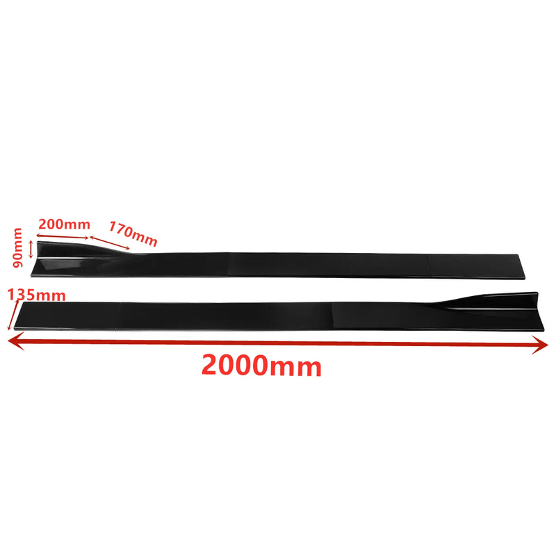 2M Side Skirt Body Kit Rocker Panel Extension Universal – view 3