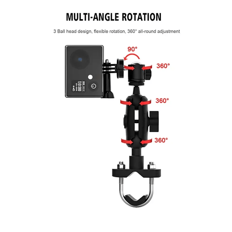 Motorcycle Action Camera GoPro Holder Mount For Handlebars – view 7