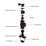 Motorcycle Action Camera GoPro Holder Mount For Handlebars – view 8