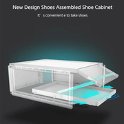 3X Push Pull Shoes Box Rack Foldable Organizer With Transparent Drawers – view 5