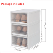 3X Push Pull Shoes Box Rack Foldable Organizer With Transparent Drawers – view 2