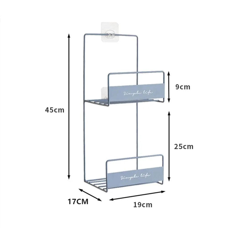 Blue Two Tier Handbag Rack Organizer Set 2 Piece for Bags Iron Frame – view 2
