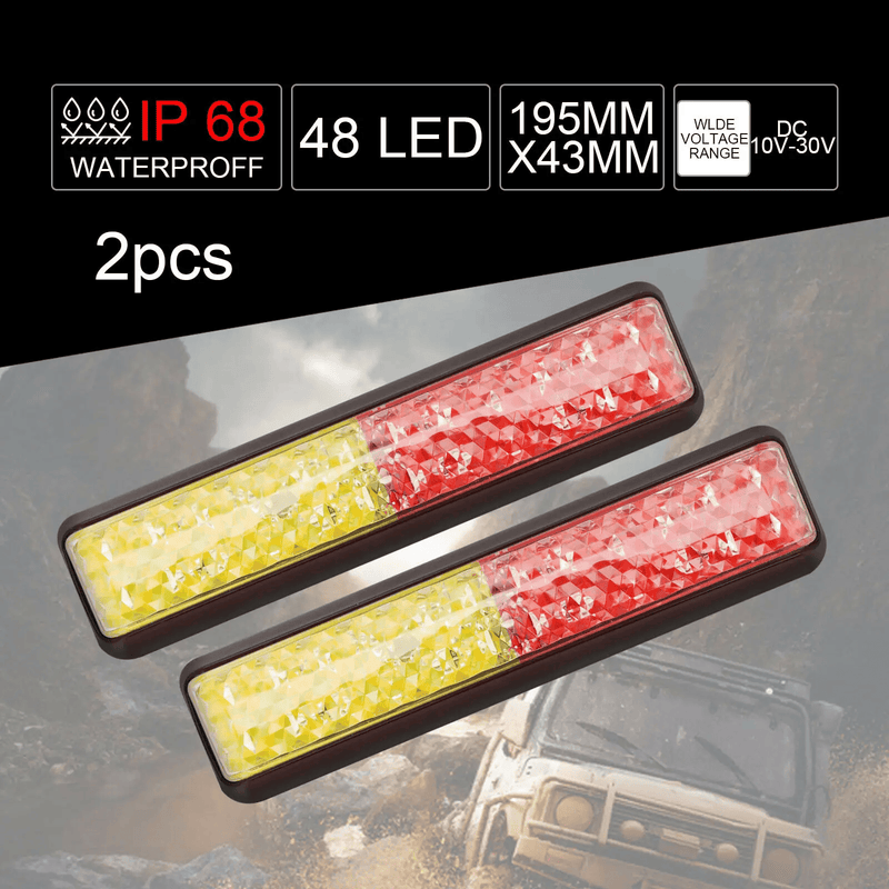 salelink.co.nz Unbranded 2X Trailer lights 2X LED Trailer Tail Lights 10V to 30V for Truck Ute