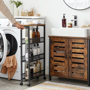 The Shopsite Home-living VASAGLE 3 Tiers Utility Rolling Cart Kitchen Trolley VASAGLE 3 Tiers Utility Rolling Cart Kitchen Trolley