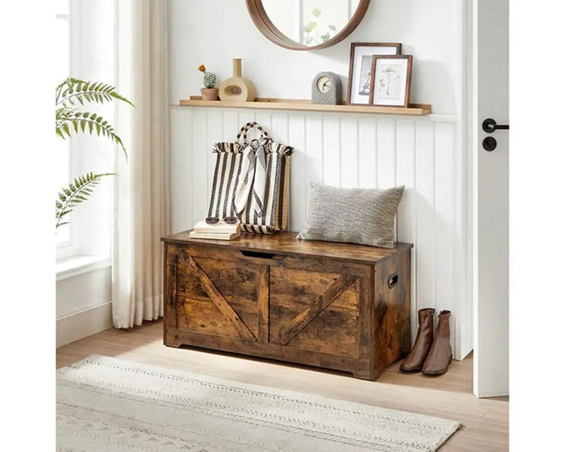 The Shopsite Home-living Vasagle Farmhouse Style Storage Bench Vasagle Farmhouse Style Storage Bench