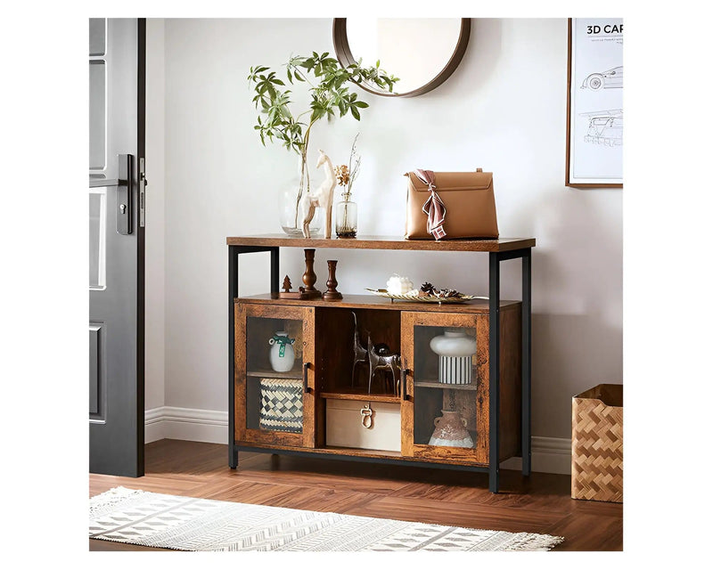 The Shopsite Home-living 100CM Buffet Cabinet with Glass Doors 100CM Buffet Cabinet with Glass Doors