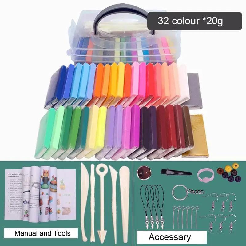 Polymer Clay Oven Bake Clay Modelling Clay - 32 Colors